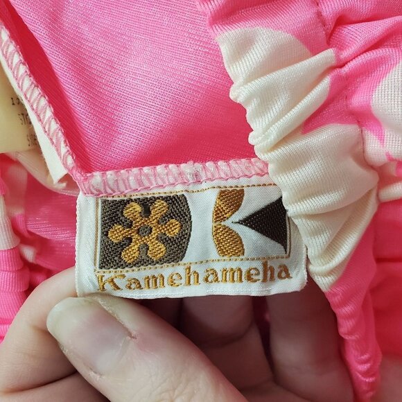 Kamehameha Women's Vintage 1960s 1970s Bright Retro Aloha Trippy Maxi Skirt Sz S - Picture 4 of 7